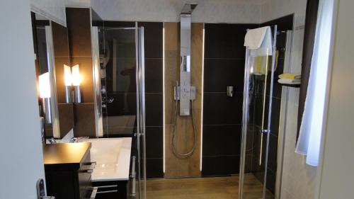 Hotel Rhöner Land Garni - Bed & Breakfast的一间浴室