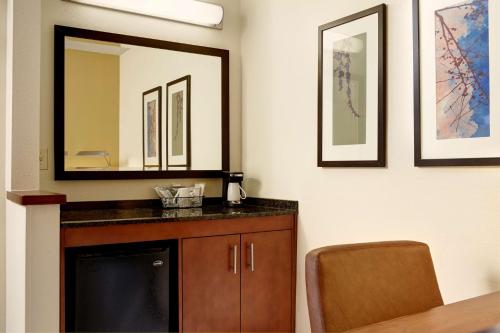 伯利恒怕利恒市区凯悦嘉轩酒店的一间带水槽和镜子的浴室