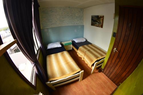 乌斯怀亚苏尔塔青旅的小型客房 - 带2张床和窗户