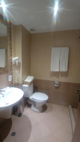 索佐波尔Family Hotel Muses的浴室配有白色卫生间和盥洗盆。
