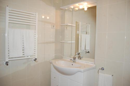 吉尔斯吉尔斯卡西哈斯公寓的白色的浴室设有水槽和镜子