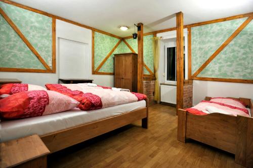 Resort Abertham - apartment Vanessa客房内的一张或多张床位