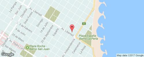 马德普拉塔普尔拉中央酒店的带有红色标记的公园地图