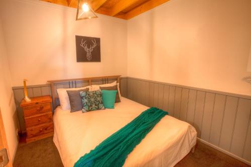 丁诺高原德罗维斯休闲度假屋的一间卧室配有带枕头的床