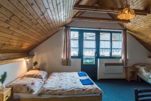 利普托斯基米库拉斯福美来按托尔旅馆的一间卧室设有一张床和一个大窗户