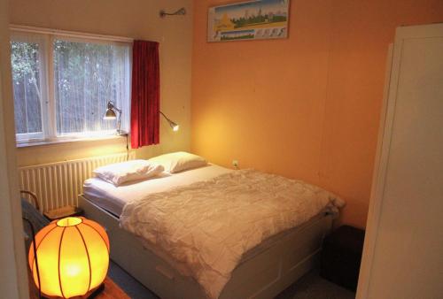 WestermientDe Boem的一间卧室配有床、灯和窗户