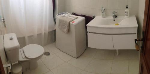 阿德耶OV408的浴室配有白色卫生间和盥洗盆。