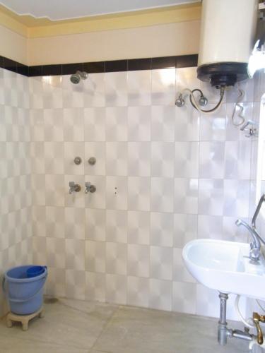 菩提伽耶Momotaro House的一间带水槽和卫生间的浴室