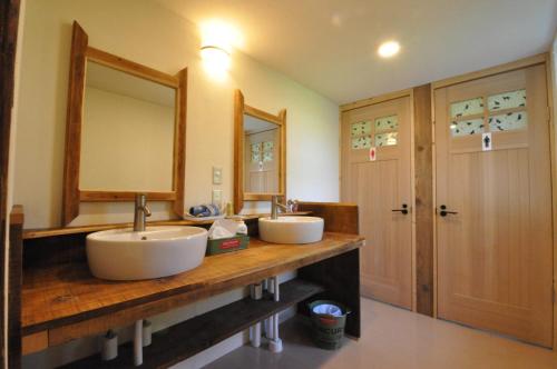 上富良野旅馆的一间浴室