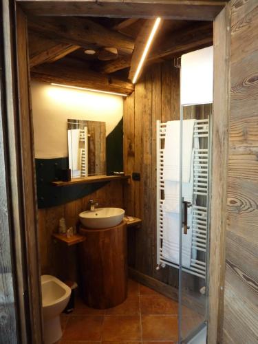 塞斯特雷塔纳德拉尔普酒店的一间带水槽、卫生间和镜子的浴室