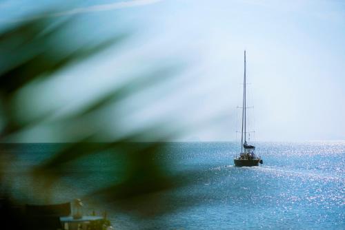 阿斯提帕莱亚镇维奥斯海滨公寓的海上的帆船