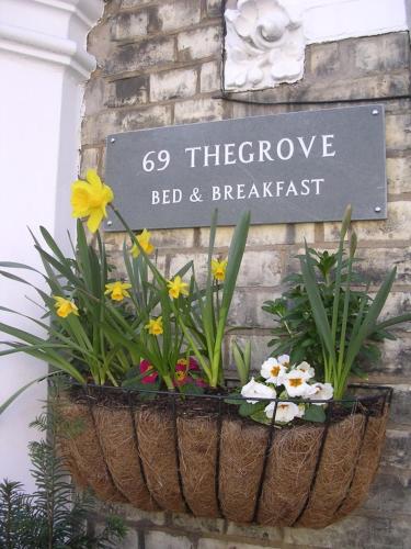 伦敦格罗弗69住宿加早餐旅馆的花卉图案