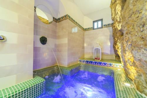 PeñaflorCasa Spa La Agueda y Robledo的设有带大浴缸和淋浴的浴室