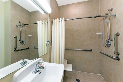 伊格尔帕斯伊格尔帕斯米克罗酒店及套房的一间带水槽和淋浴的浴室
