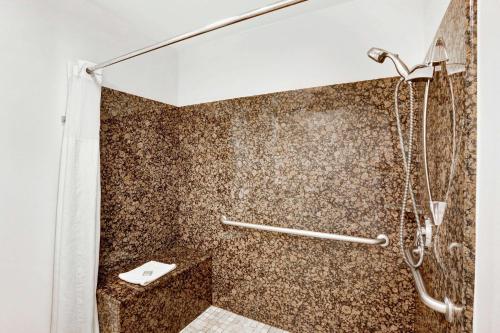 赛普里斯速8赛普拉斯酒店的带淋浴和卫生间的浴室