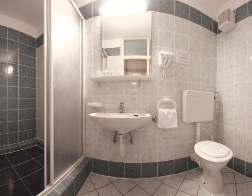 萨利萨利酒店的一间带卫生间和水槽的浴室