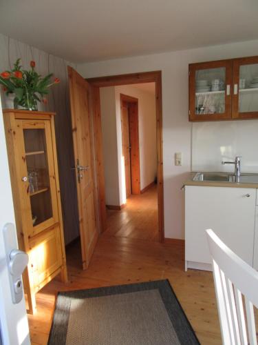 布兰肯海姆EIFEL Gästewohnung的厨房配有水槽和台面