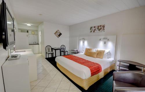 艾利斯斯普林斯克拉寇特汽车旅馆的酒店客房设有床和客厅。