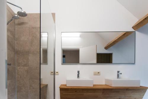 HerzeleConstantinus的浴室设有2个水槽和镜子