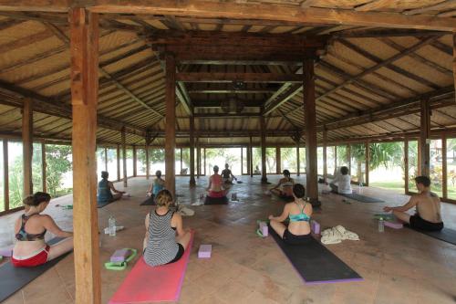 塞莱马德加庞多克派塔亚巴利恩酒店的一群参加瑜伽课程的人