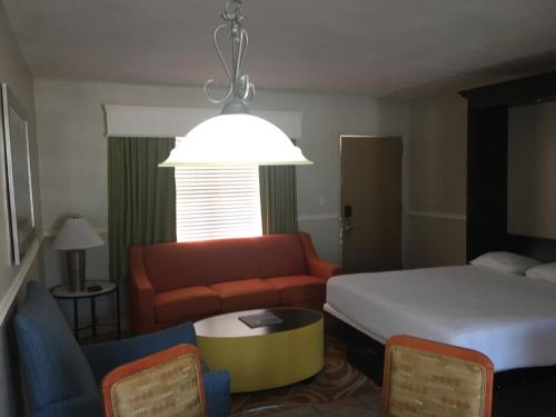 劳德代尔堡银海海滩度假村的酒店客房,配有床和沙发