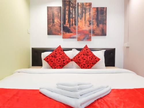 Khaosan Art Hotel - SHA Plus Certified客房内的一张或多张床位