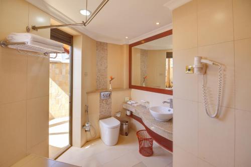 奈瓦沙恩纳斯排度假酒店及水疗中心的一间带水槽、卫生间和镜子的浴室