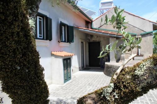 法蒂玛Casa da Maria Moca的享有带庭院的建筑景致