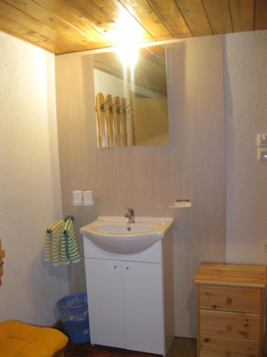 RohrbergRossruckhof的浴室设有白色水槽和镜子