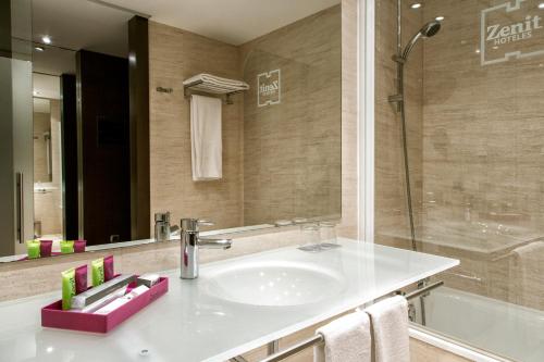科多维拉泽尼特潘普洛纳酒店的一间带水槽和淋浴的浴室