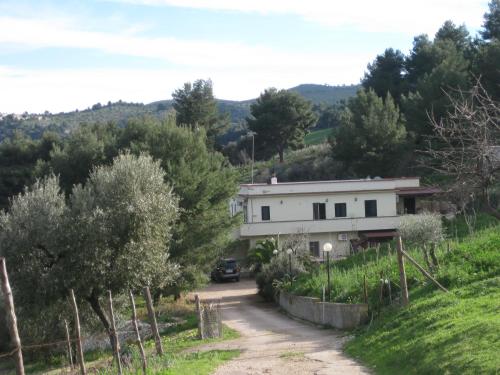 维耶斯泰Azienda Agricola Gentile - la casa degli ulivi的路边的房子