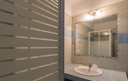 阿达玛斯马里恩酒店的一间带水槽和镜子的浴室