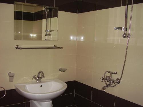 韦林格勒戈兰诺威酒店的一间带水槽和镜子的浴室