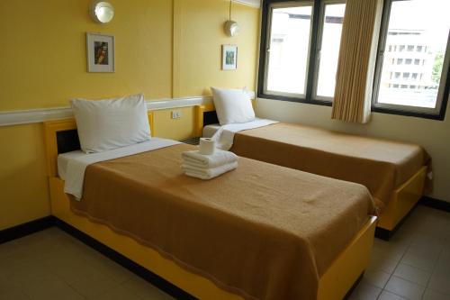 耶斯考山宾馆客房内的一张或多张床位