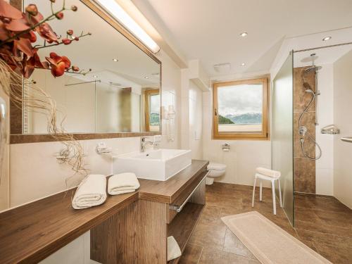 希帕赫格斯彻尔布里克酒店的一间带水槽和卫生间的浴室