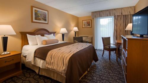 克利夫顿帕克克利夫顿公园贝斯特韦斯特酒店的配有一张床和一台平面电视的酒店客房