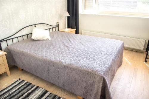 派尔努帕努萨德玛4号街公寓的一间卧室配有一张带枕头的床