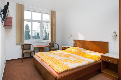 弗尔赫拉比Ubytovani Rico的一间卧室设有一张床和一个窗口