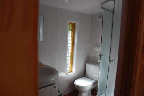 帕兰加Edmundas的一间带卫生间、水槽和窗户的浴室