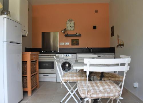 武夫赖Le clos des Acanthes的厨房配有洗衣机和洗碗机。