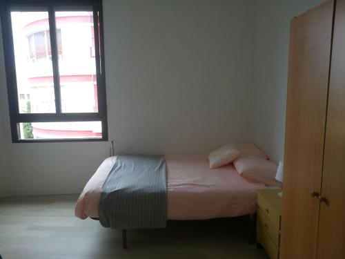 毕尔巴鄂Bilbao habitaciones的一间小卧室,配有床和窗户