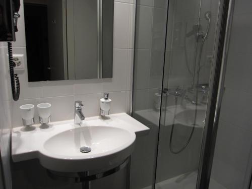 卡珀尔克洛斯特卡普尔酒店的一间带水槽和淋浴的浴室