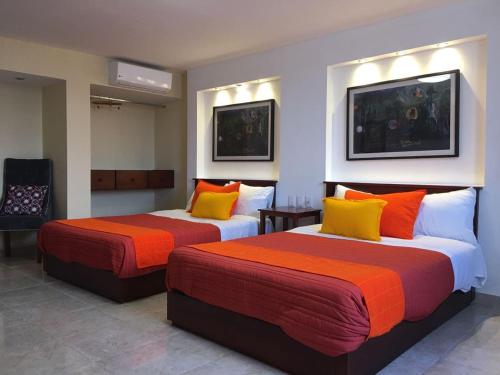 圣露西亚博斯克酒店客房内的一张或多张床位