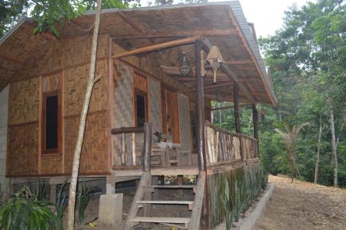武吉拉旺Bukit Lawang Landak River Guest House的森林中正在建造的树屋
