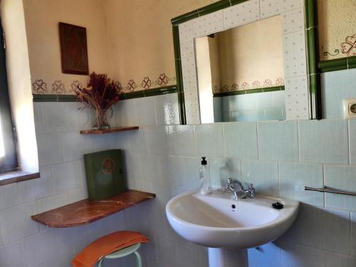 皮诺夫兰克阿多Casa Zambrana的一间带水槽和镜子的浴室