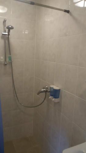 KobelyakyМотель Хуторок的带淋浴喷头的浴室
