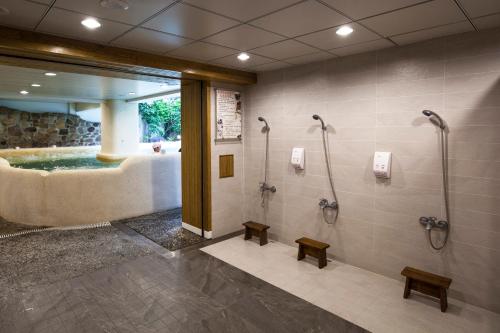 华阁温泉饭店的一间浴室