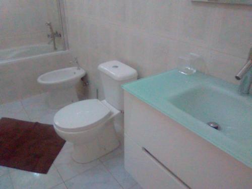 塔拉法尔Casa Mendes的浴室配有白色卫生间和盥洗盆。