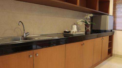 普卡Safari Resort的厨房配有水槽和台面
