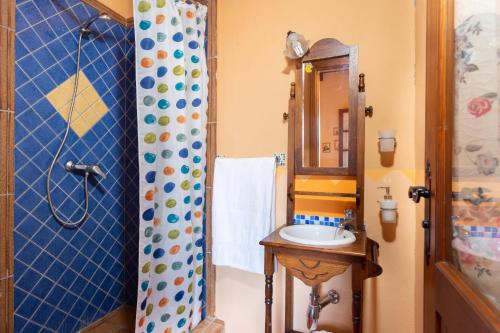 FasniaLa casa de Aya的一间带水槽和淋浴的浴室